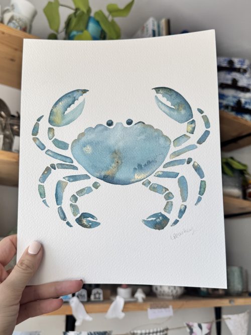 Blue Crab - Original - Watercolour 8 x 10