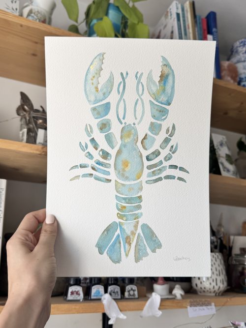 Blue Lobster - Original - Watercolour